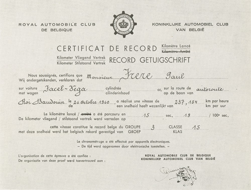 Certificat de Record 