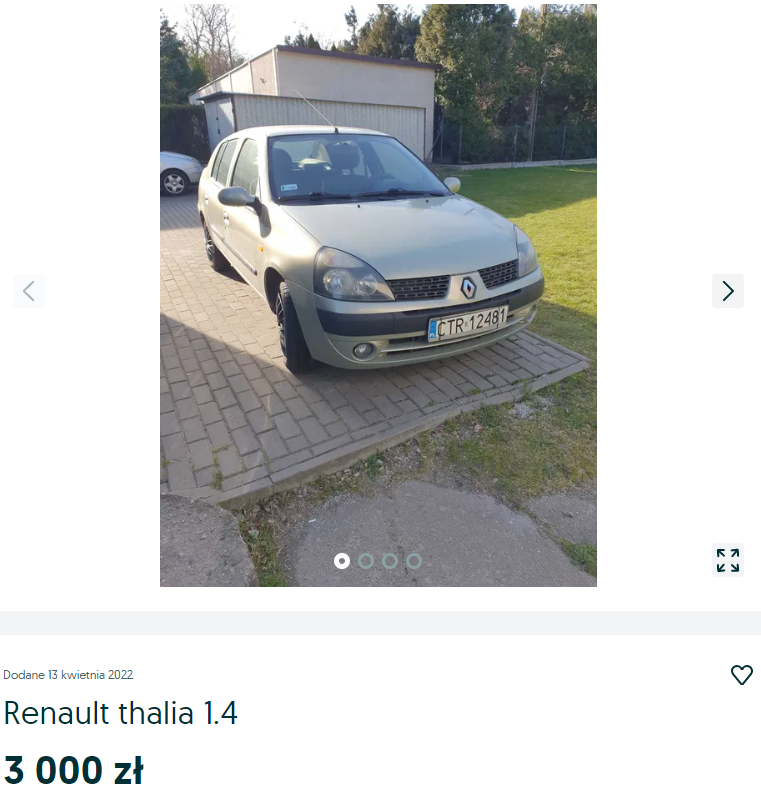 Tanie auta - Renault Thalia