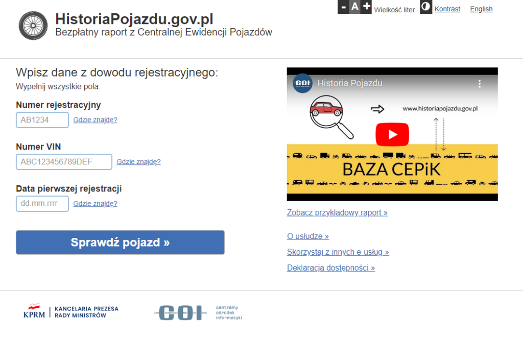 historiaPojazdu.gov.pl