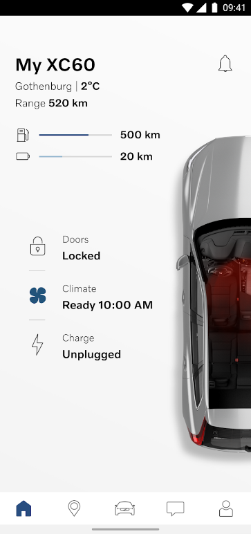 Aplikacja Volvo Cars